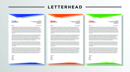 Modern creative letterhead design template