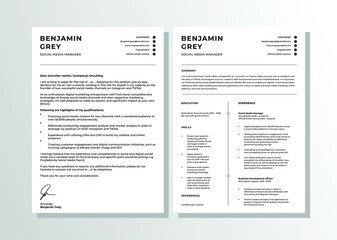 Creative modern resume or cv design template