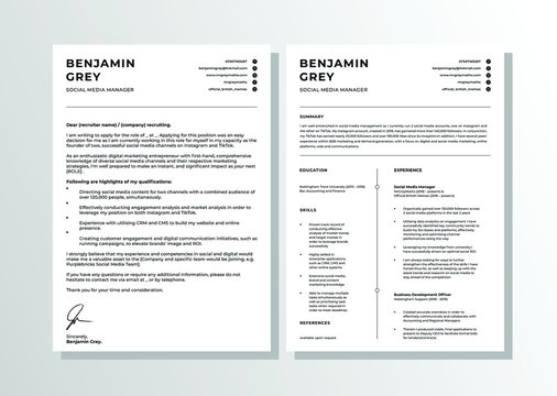 Creative modern resume or cv design template - Powered by Adobe