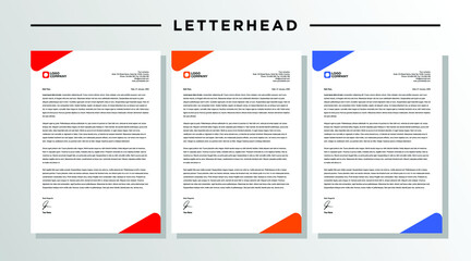 Modern creative letterhead design template