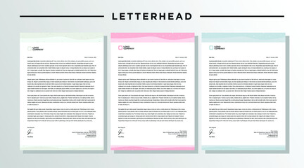 Modern creative letterhead design template