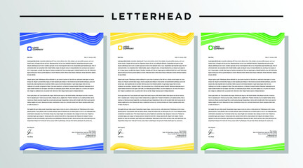 Modern creative letterhead design template