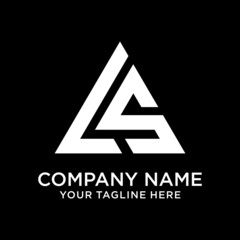 LS letter logo design triangle shape