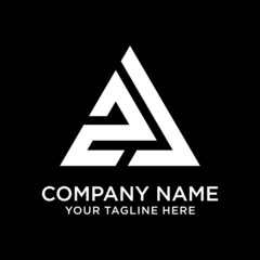SL letter logo design triangle shape