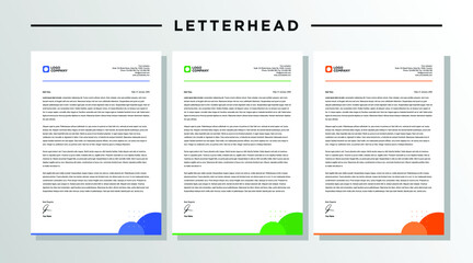 Modern creative letterhead design template