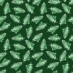 Creative leaves seamless pattern. Contemporary floral leaf wallpaper.