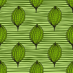Seamless pattern with abstract leaves. Leaf endless background. Contemporary floral wallpaper.