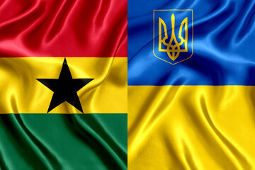Flag of Ghana and Ukraine
