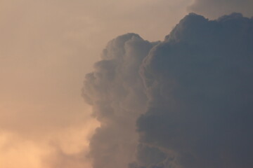 Set of clouds at sunset