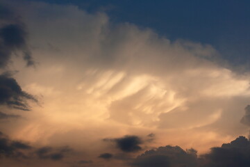 Fototapeta na wymiar Set of clouds at sunset