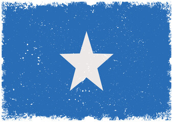 Illsutrated of Somalia grunge flag