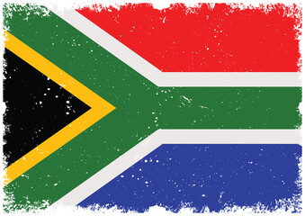 Drapeau Grunge de l'Afrique du sud