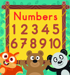 Poster on numbers for children