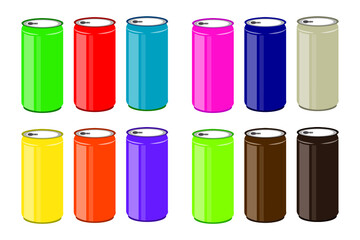 rainbow colorful beer alcohol juice soda packaging bottle vector illustration