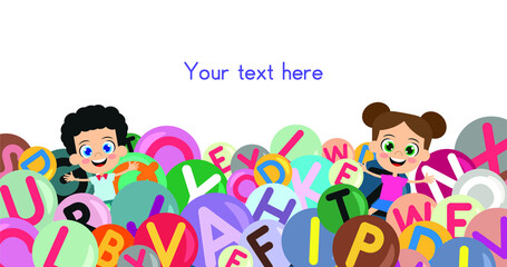 Vector, drawing on numbers for children