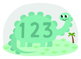 Vector, drawing on numbers for children