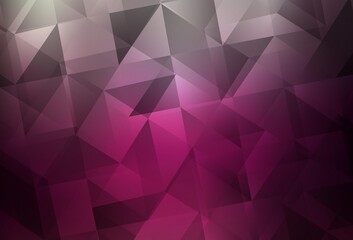 Fototapeta premium Dark Pink vector low poly background.