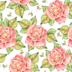 Surface Pattern Design Watercolor Floral Seamless Pattern Background