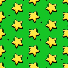 Retro style pattern stars on a green background shopping concept Vector illustration