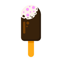 Abstract Flat Fast Food Ice Cream Sweet Meal Background Vector Design Style Cooking, Breakfast