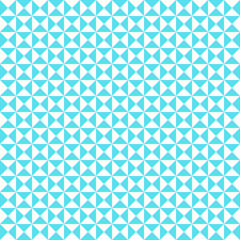 Fototapeta premium Abstract pattern in a monochrome scheme. Blue and white triangle pattern. Monotone triangles in square shape. White and blue art concept background.
