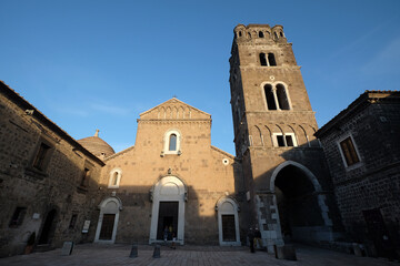 Fototapeta na wymiar Cathedral of Caserta Vecchia Campania Italy Old church in the historic city