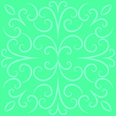 Fototapeta na wymiar Floral pattern linear monogram background