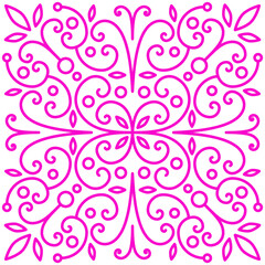 Floral pattern linear monogram background