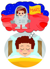 Cute kid who dream the was an astronaut