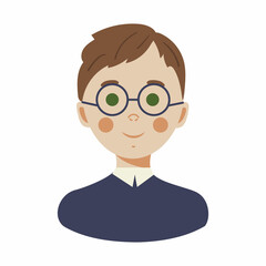 Cute Boy Child Face. Smart and Adorable Boy Child with Spectacles. Cute Face with Innocent Expressions looking Happy. Smiling Face. Happy Face.