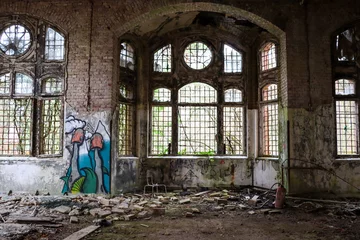 Deurstickers Impressies van Beelitz Heilstätten in Beelitz Duitsland © Travelbee