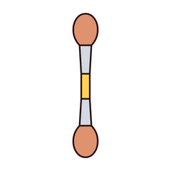 Isolated brush color makeup beauty cosmetic vector illustration