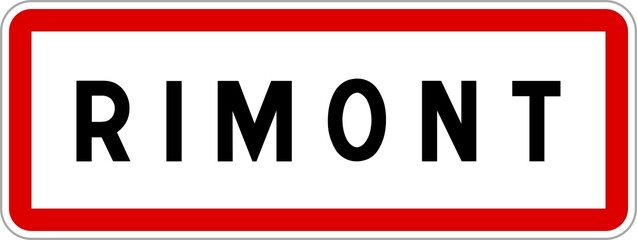 Panneau entrée ville agglomération Rimont / Town entrance sign Rimont