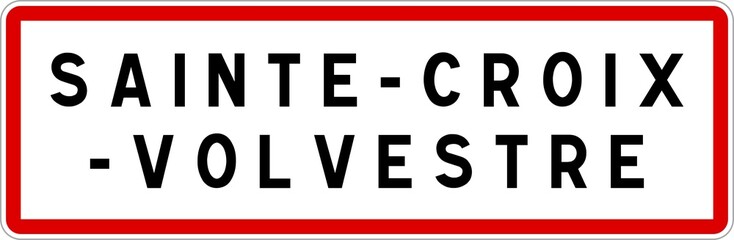 Panneau entrée ville agglomération Sainte-Croix-Volvestre / Town entrance sign Sainte-Croix-Volvestre