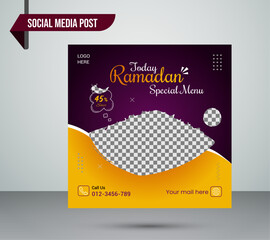 Ramadan Food Social Media Post Design