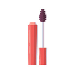 Isolated eyelash color makeup beauty cosmetic vector illustration