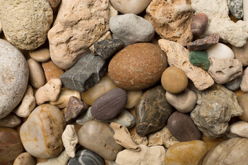 Sea stones texture as background
