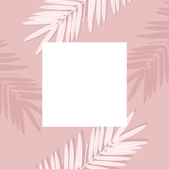 Fototapeta na wymiar Background with white and pink leaves. Vector illustration