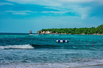 Beautiful beach in coast atlantic ocean Dominican Republic