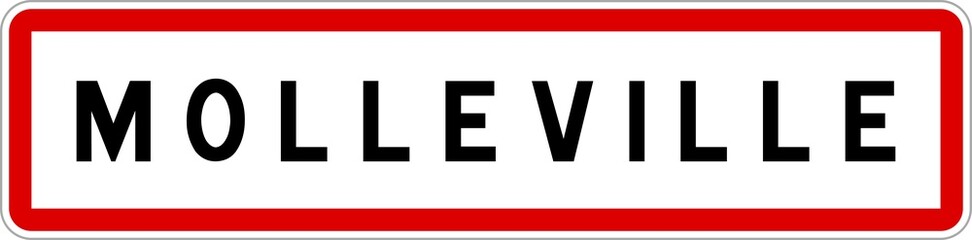 Panneau entrée ville agglomération Molleville / Town entrance sign Molleville
