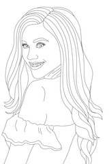 The girl is beautiful. Fashion, portrait, face. Beauty.