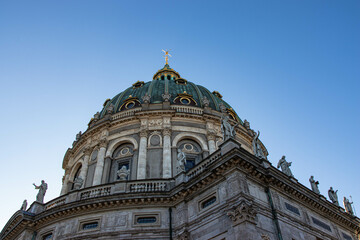 Fototapeta na wymiar Frederik's Church - The Marble Church, Copenhagen, Denmark. High quality photo