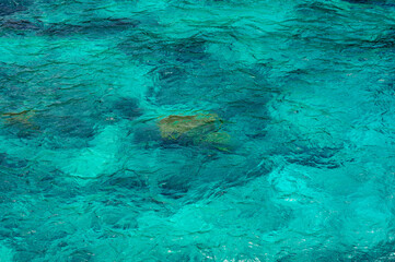 Fototapeta na wymiar Azur atlantic ocean background transparent