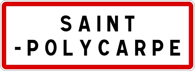 Panneau entrée ville agglomération Saint-Polycarpe / Town entrance sign Saint-Polycarpe