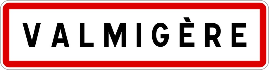 Panneau entrée ville agglomération Valmigère / Town entrance sign Valmigère