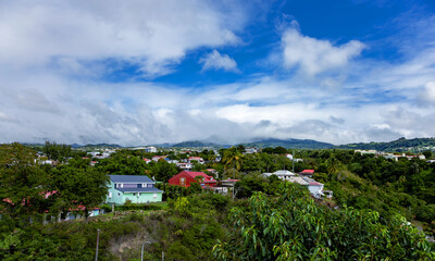 View over the south coast, Basse-Terre, Guadeloupe, Lesser Antilles, Caribbean.