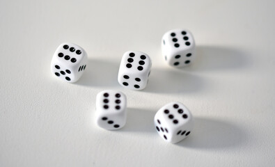 dice on white background