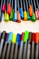 Fototapeta premium : colored pen markers 