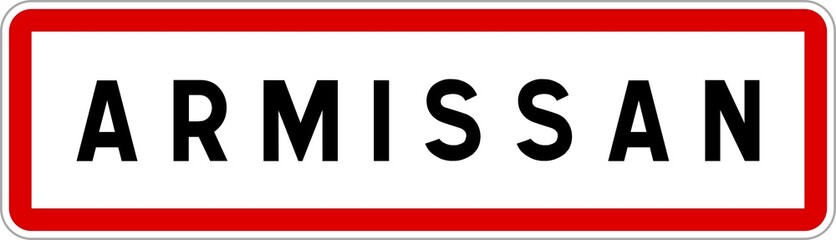 Panneau entrée ville agglomération Armissan / Town entrance sign Armissan