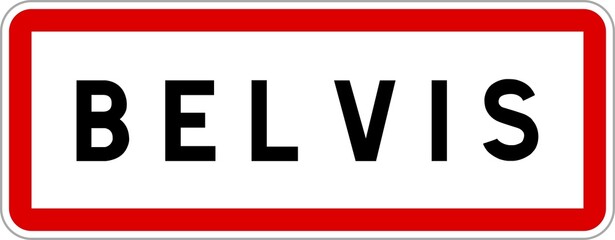 Panneau entr&eacute;e ville agglom&eacute;ration Belvis / Town entrance sign Belvis